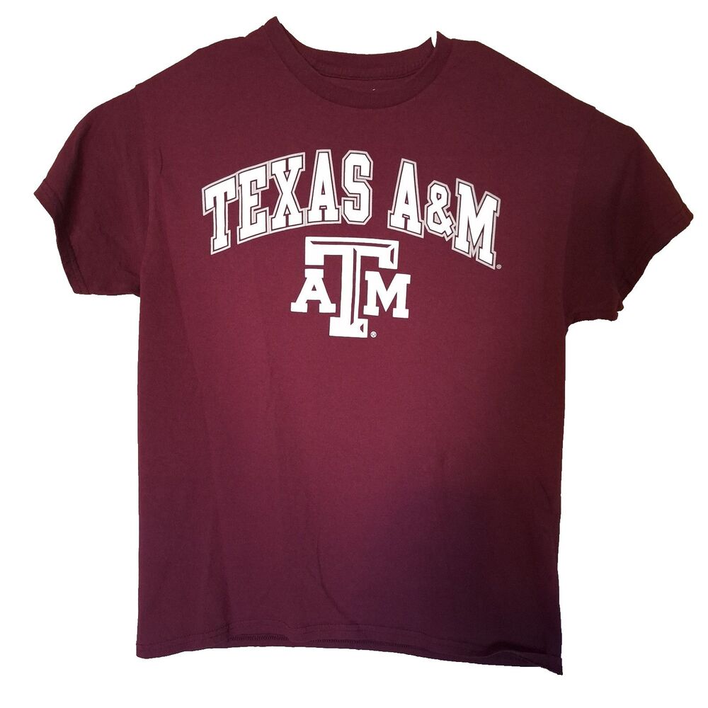 NCAA Texas A&M Aggies T-Shirt Short Sleeve Maroon Adult Size L The Victory